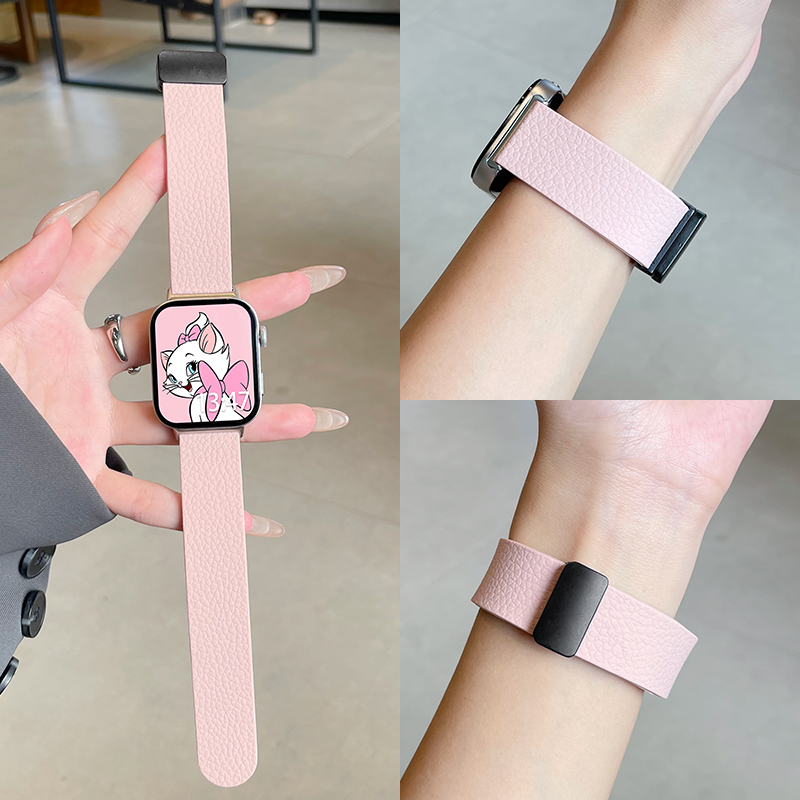 荔枝纹硅胶磁吸北想华为fit3表带