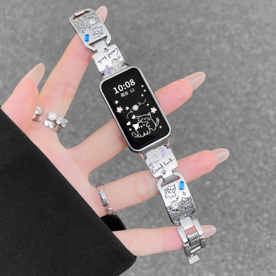 北想keep手环可爱彩钻小猫表带