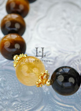 12.5mm强运虎眼挡小极光手链