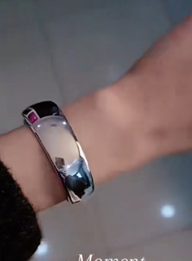 银千造足银月亮镯足银999实心