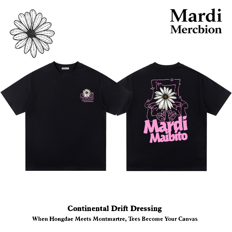 MardiMercredi雏菊纯棉T恤图片