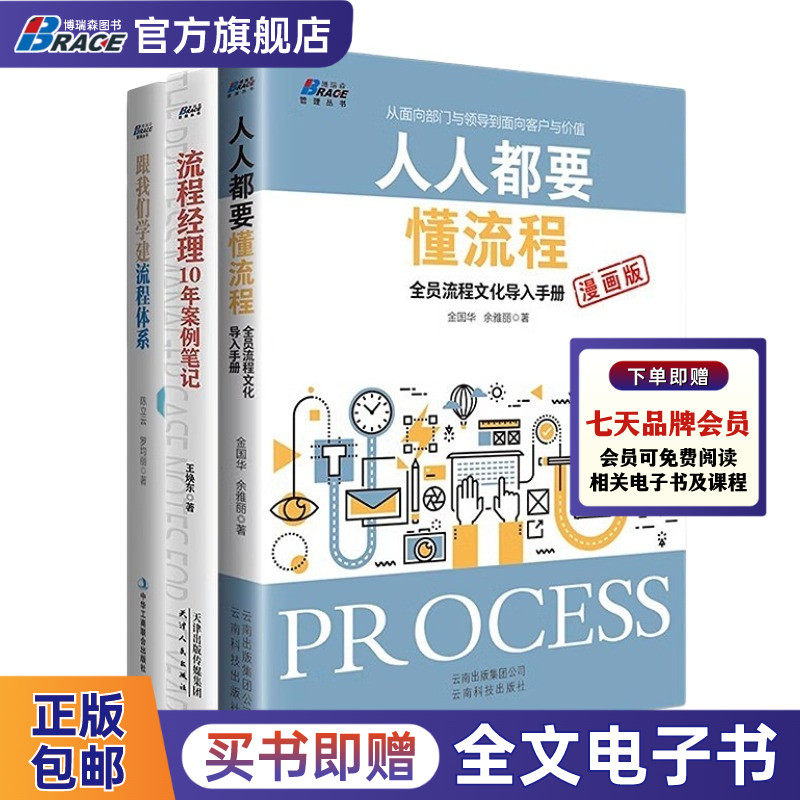 流程3本套：人人都要懂流程+流程经理10年案例笔记+跟我们学建流程体系 全员流程文化导入手册（漫画版）金国华 王焕东 陈立云