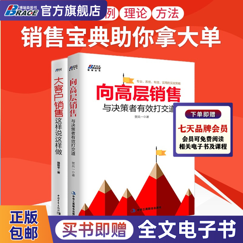 【大客户销售2本套】向高层销售：与决策者有效打交道 + 大客户销售:这样说这样做  销售经理管理培训 做销售不只靠技巧还要拼专业