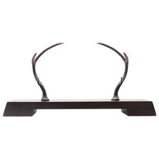 龙泉蒋氏刀剑剑架剑托鹿角架纯铜宝剑支架工艺品摆件实木展示架