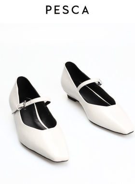 2025新款法式复古风方头一字带玛丽珍鞋女浅口单鞋