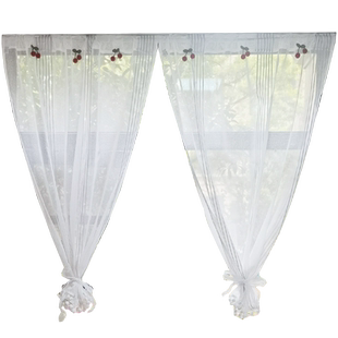 厨房柜子门帘橱柜防尘免打孔帘子遮挡杂物半帘遮丑柜门书柜架衣柜