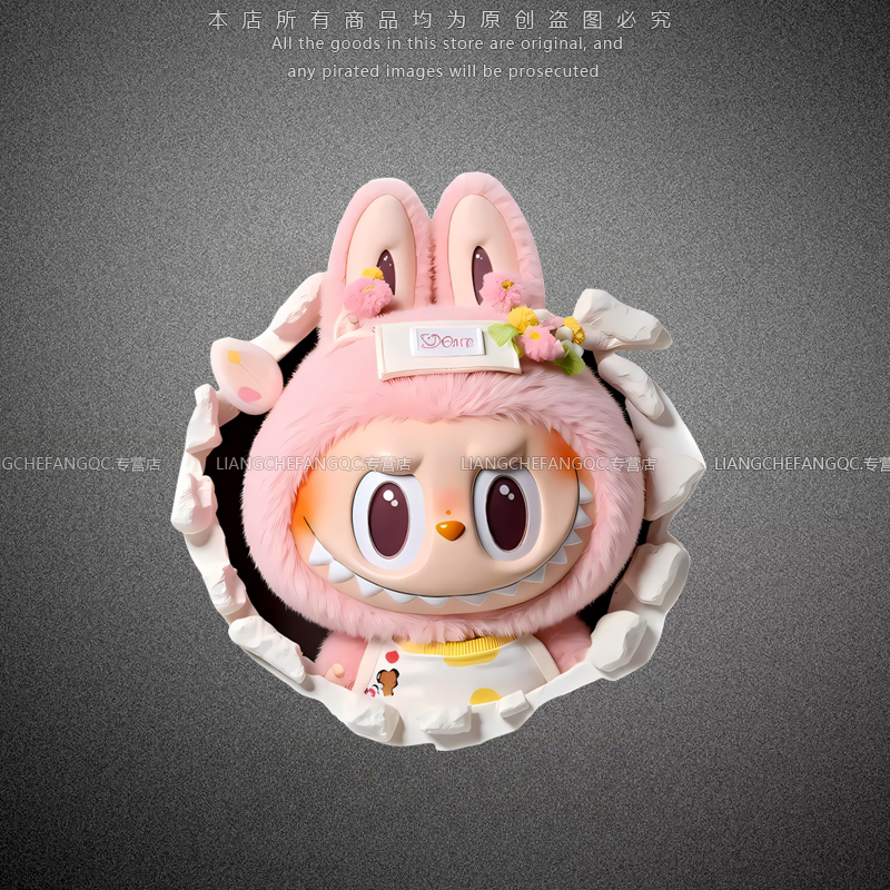 反光贴纸拉布布MOKOKO可爱电动摩托车行李箱个性创意车身玻璃贴画