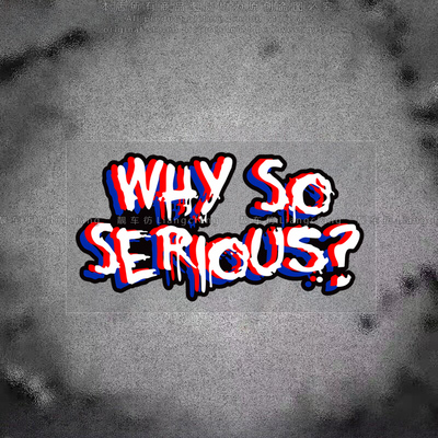 WHYSOSERIOUS英文个性装饰贴
