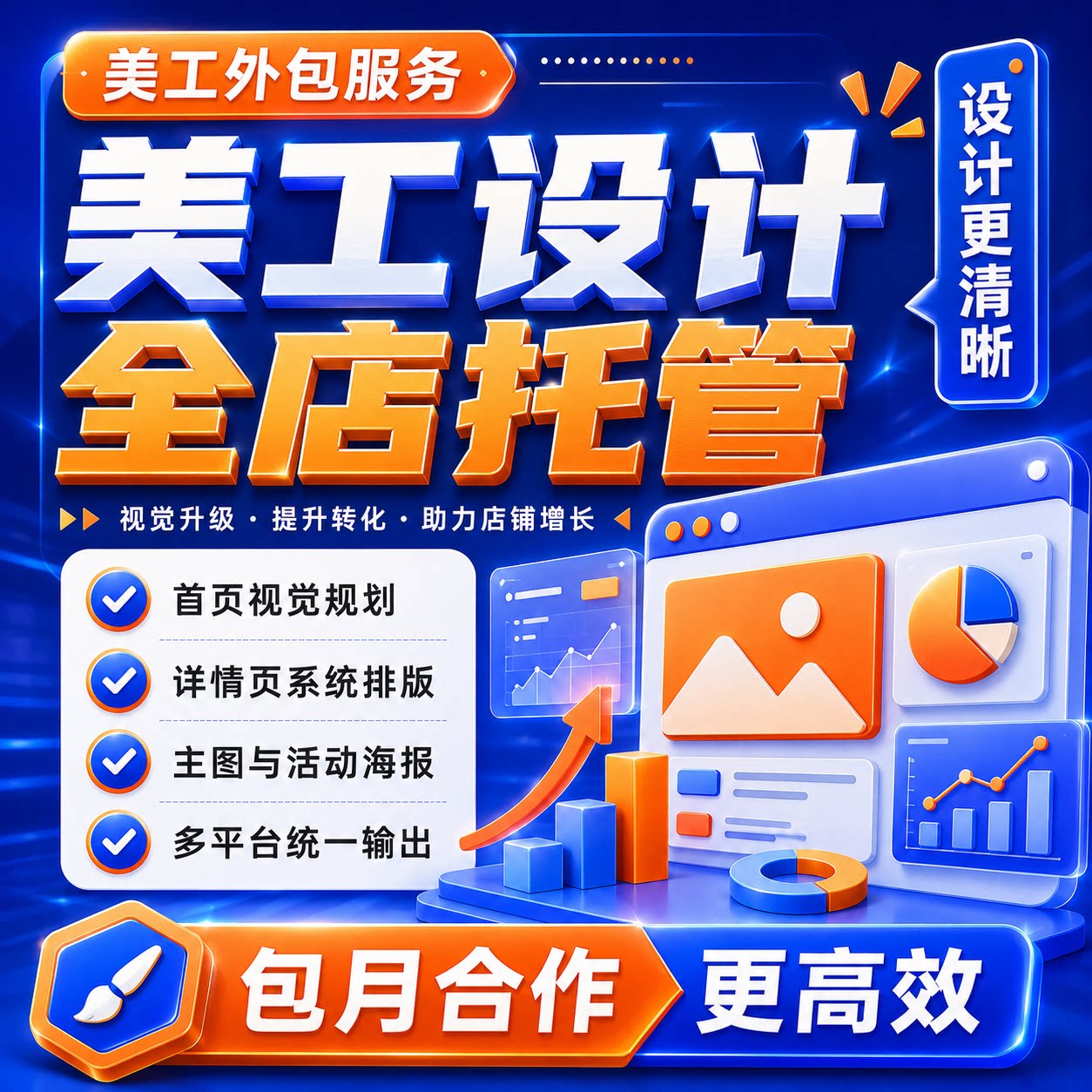 平面广告海报设计制作图片美工主图ps修图做图宣传单菜单封面排版