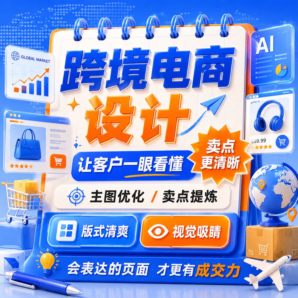 阿里巴巴国际站店铺装修速卖通主首页旺铺详情页设计制作模板美工