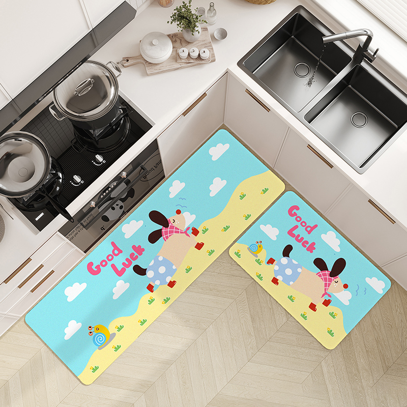 卡通厨房门口吸水吸油地垫家用新款耐脏防滑防油防水定制加厚垫子