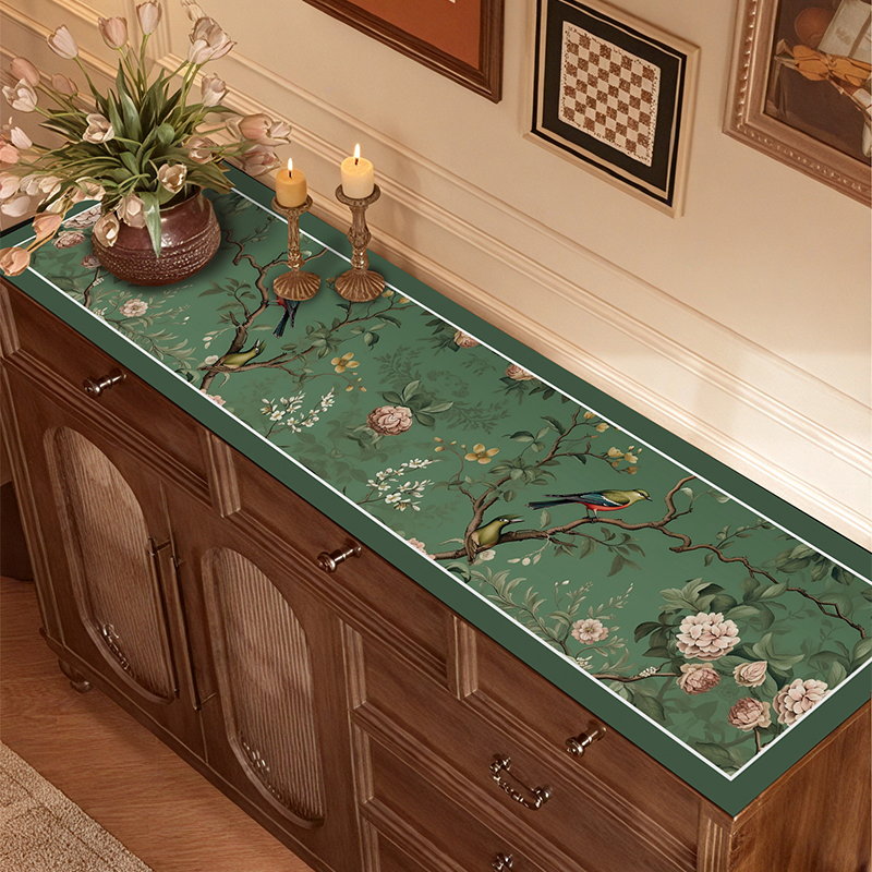 新中式电视柜桌垫鞋柜餐边柜桌面防滑吸水防刮保护垫盖布台面桌布