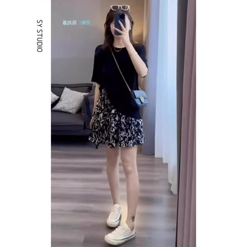 碎花短裙连衣裙女慵懒微