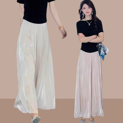 高腰宽松香朵儿长裤裙裤