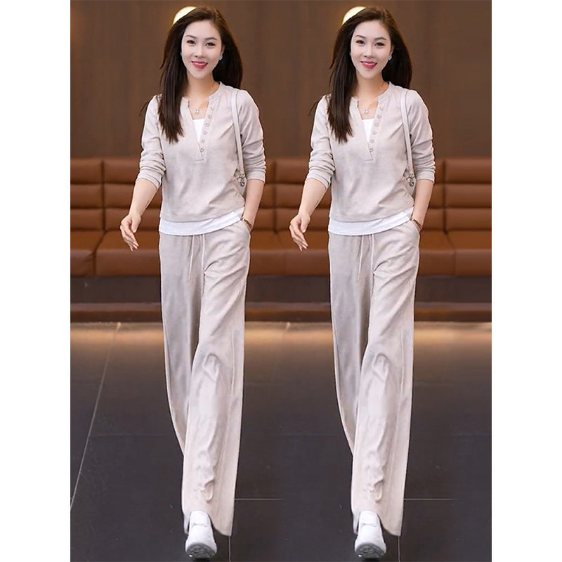 秋天休闲运动服套装女新款秋季两件套时尚洋气减龄春装搭配一整套