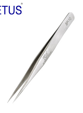 跨境供应VETUS精密不锈钢镊子 加厚防磁防酸美甲燕窝挑毛SP-10