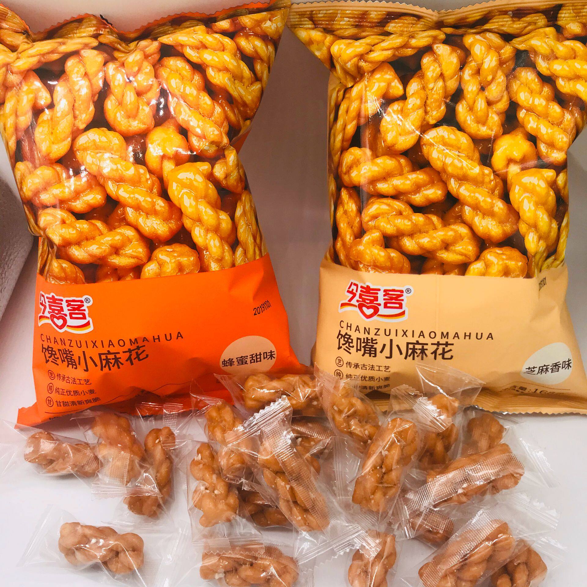 今喜客馋嘴小麻花花网红香酥零食单独小包装蜂蜜甜味芝麻香味袋装|msdalam kategori makanan ringan/Nuts/Specialty, Pastry/pencuci mulut, kuih tradisional - dari Buy2taobao.com untuk memberikan perkhidmatan ejen Taobao profesional membeli