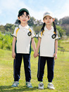 纯棉班服幼儿园服 新款 中小学生春夏装 学院风黄绿色棒球服校服套装