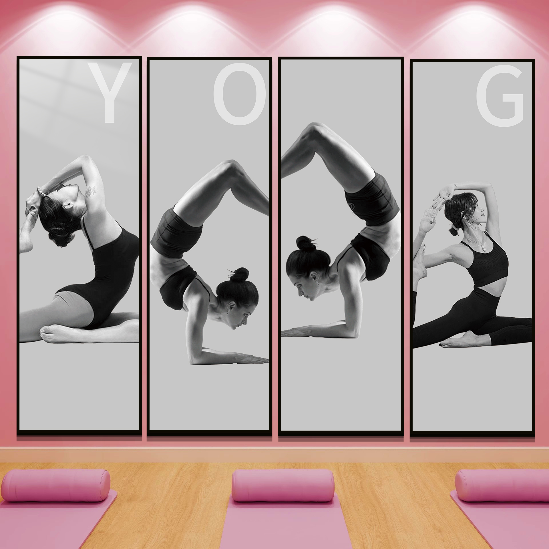 网红健身房瑜伽馆布置装饰挂画