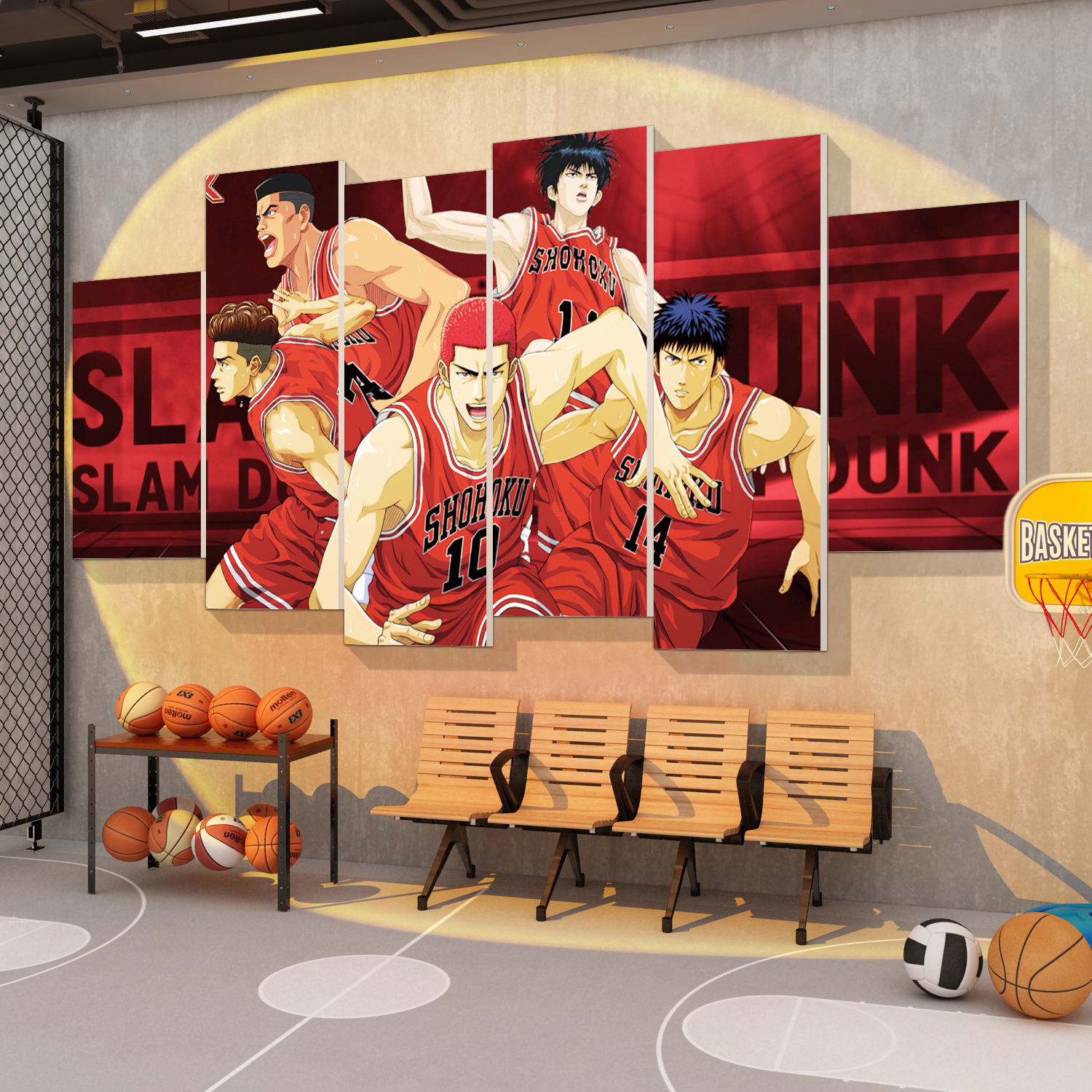 篮球馆氛围布置培训机构文化墙