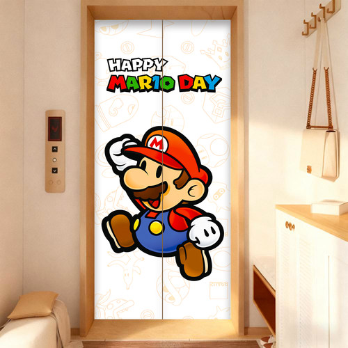 入户电梯门贴纸马里奥装饰贴画