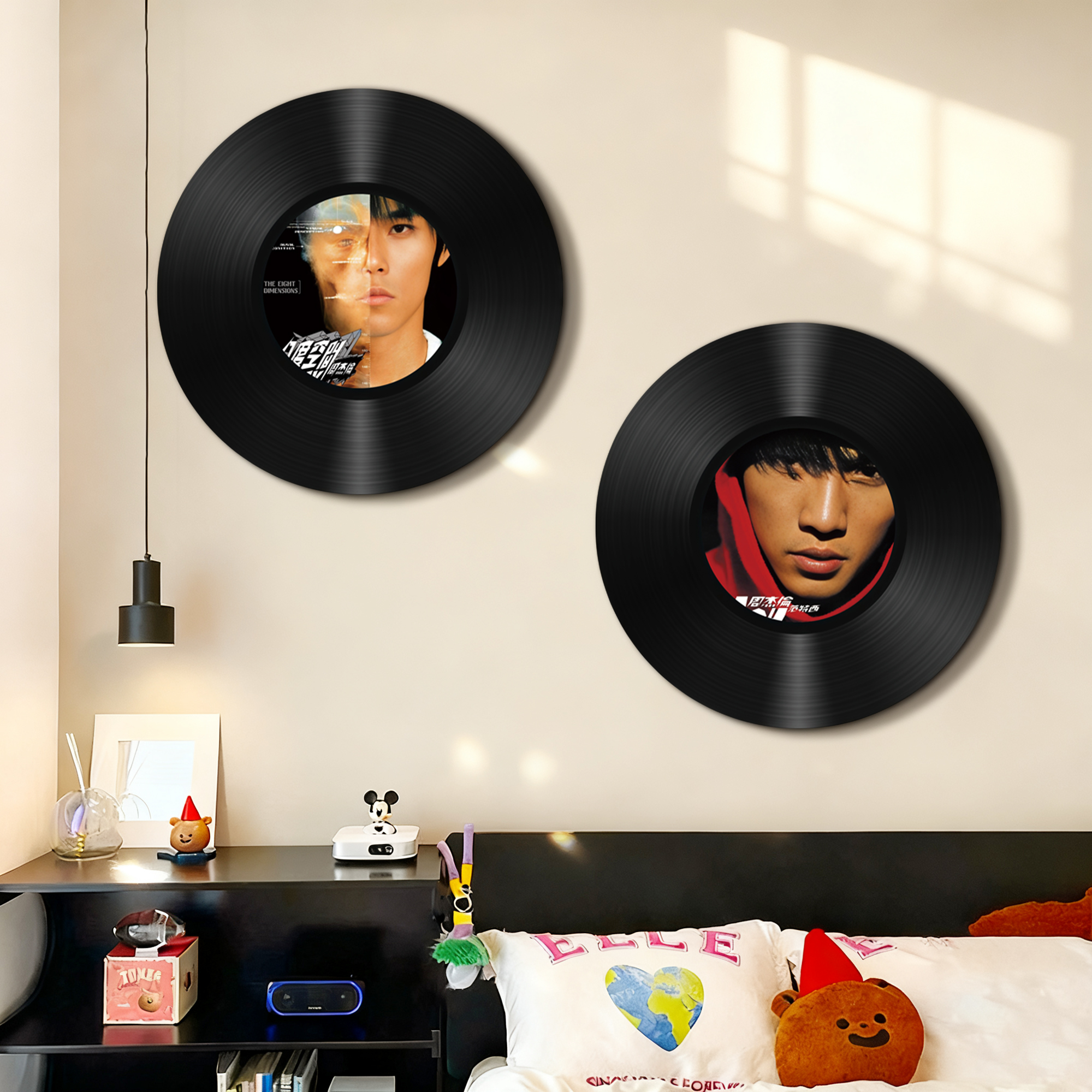 周杰伦黑胶唱片装饰挂画家居创意