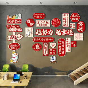 2026职场开门红场景布置公司企业文化墙贴新年励志标语办公室装饰