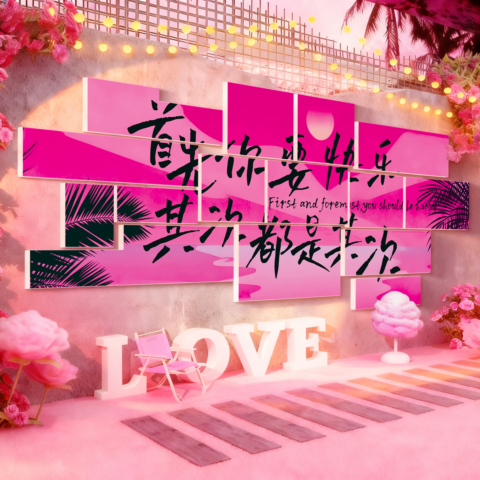 网红打卡墙吸引人多种款式可选