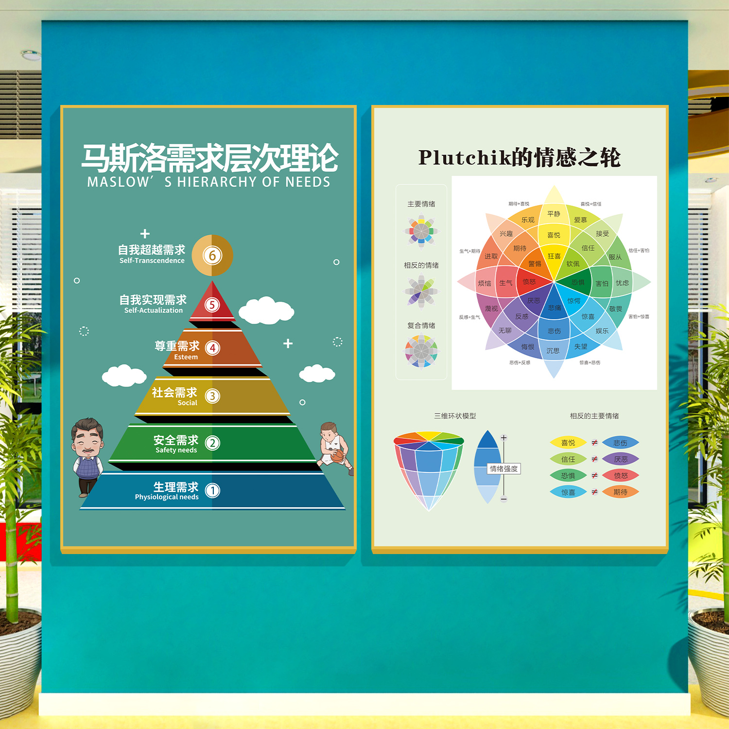 心理咨询室文化墙装饰画现货速发