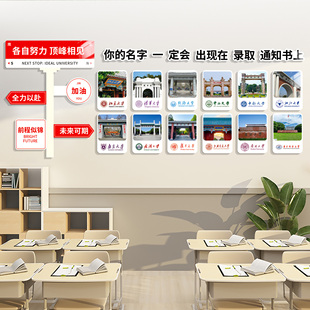 高三教室布置墙面装 饰班级文化墙贴自习培训机构励志标语氛围贴纸