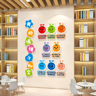 心灵驿站氛围装饰心理健康辅导室贴班级教室心理角咨询室贴文化墙