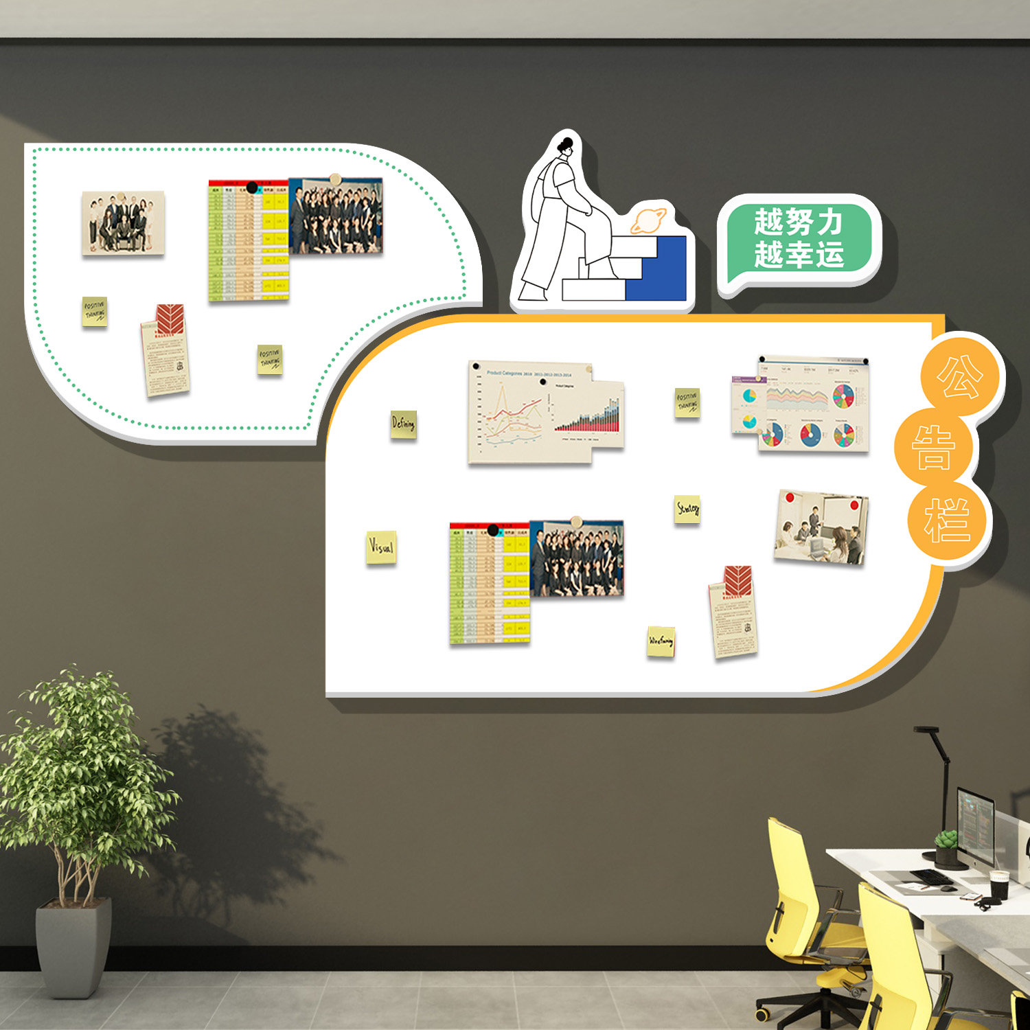 企业文化公告示栏墙贴面