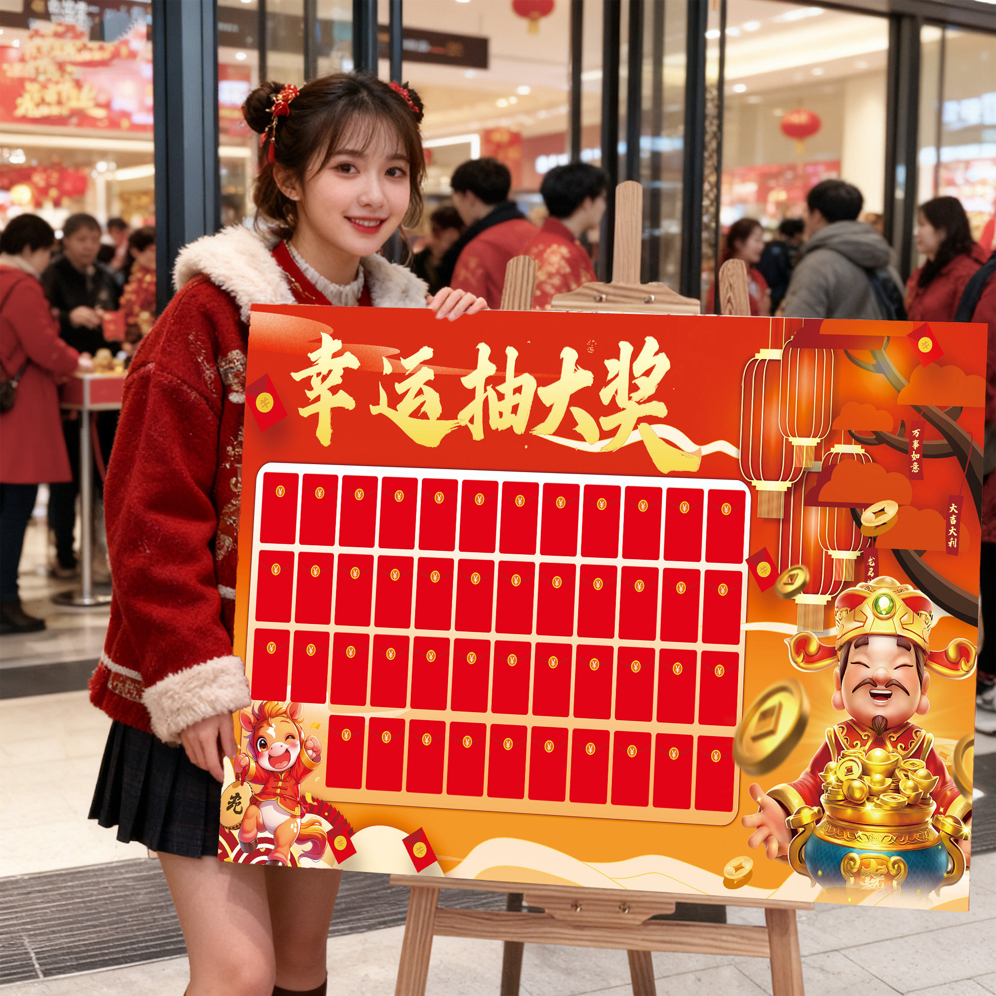 2026马年新款店庆氛围场景布置