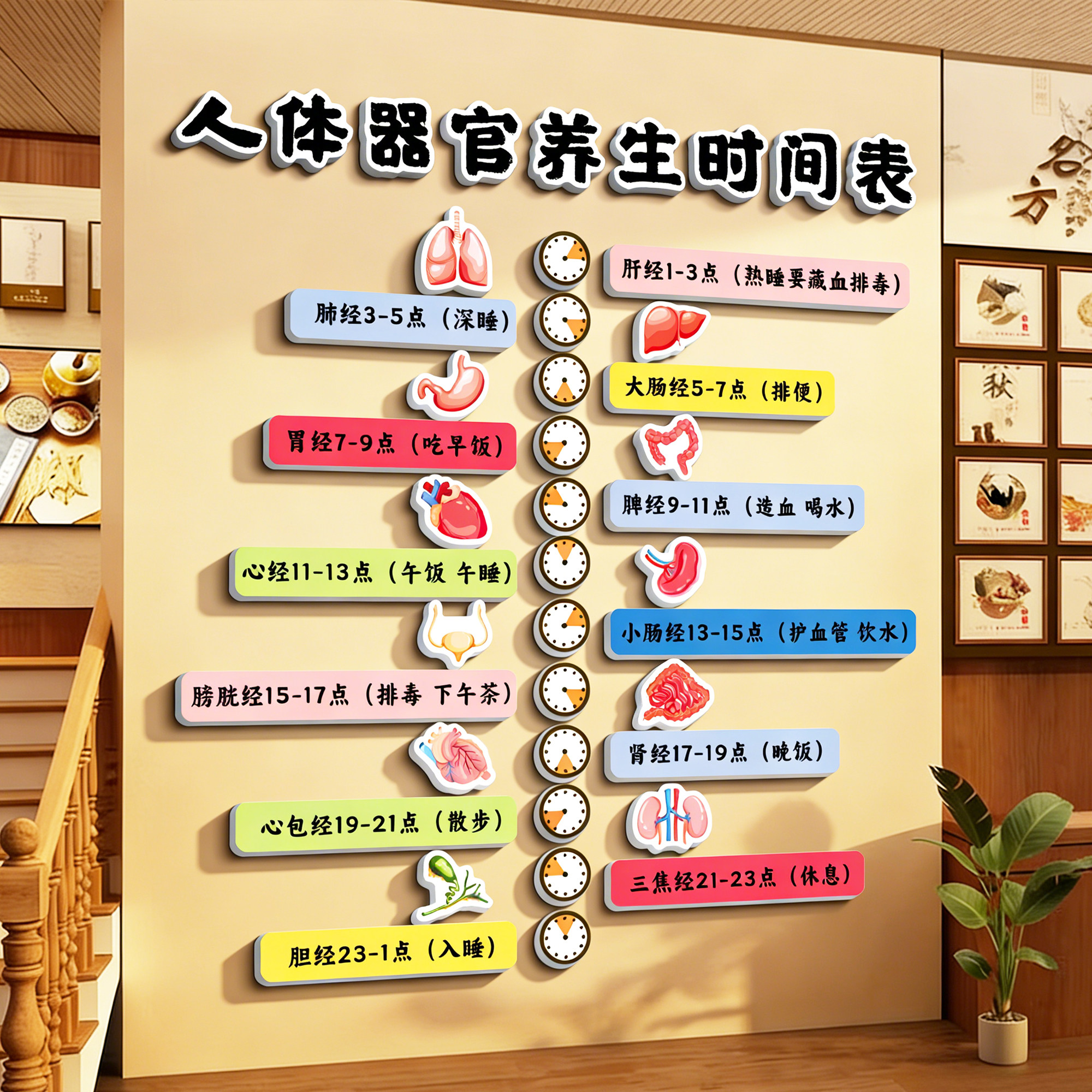 中医养生艾灸馆墙面装饰画推拿店氛围布置形象文化背景墙九种体质,家居饰品,文化墙贴,淘宝优惠券,粉丝福利购,淘宝优惠卷