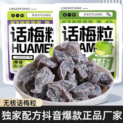 无核话梅粒酸甜话梅子肉果干九制酸梅蜜饯梅有网红解馋办公室零食