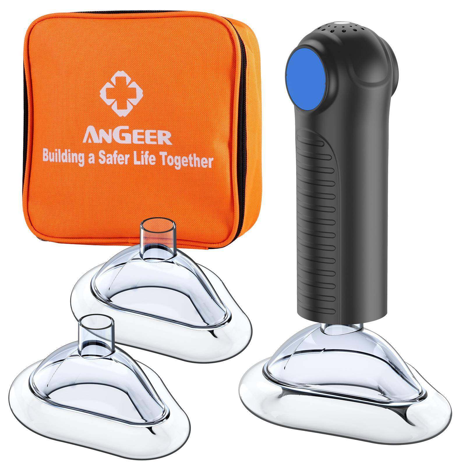 AnGeer汇狄海姆立克急救器神器防噎仪便携式咽喉负压吸引器-蓝色