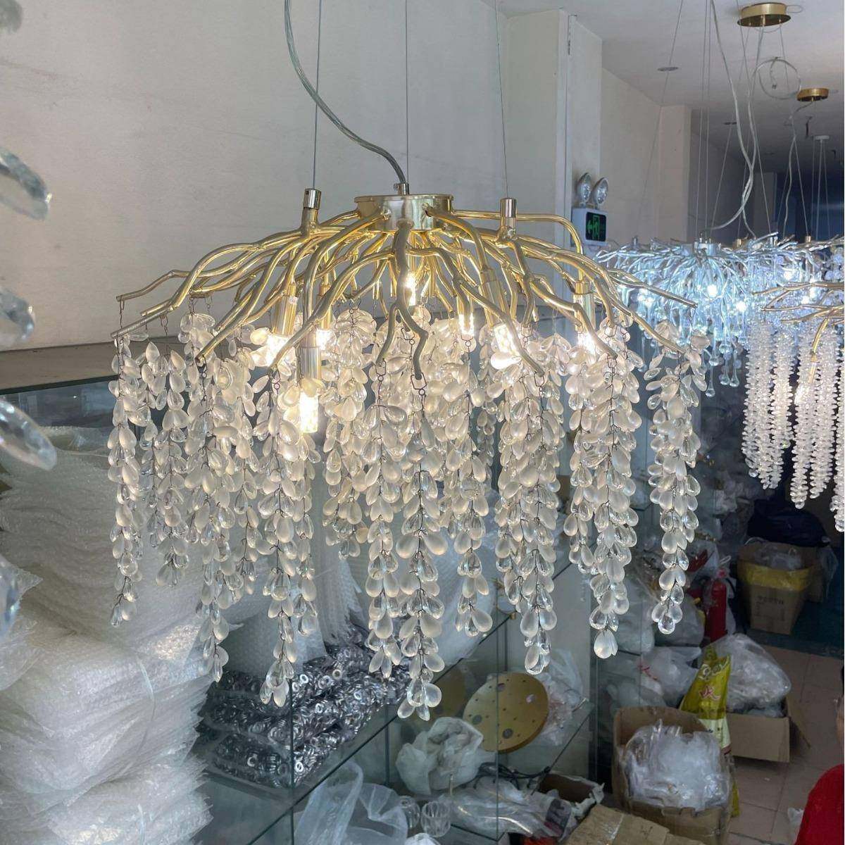 高级法式轻奢设计师别墅客厅卧室铝材创意温馨餐厅灯葡萄枝形吊灯