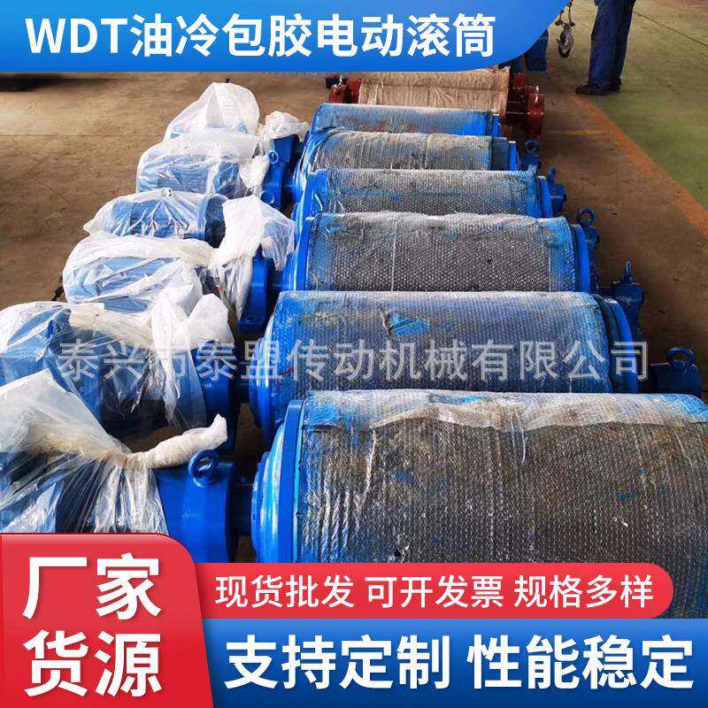 电动滚筒摆线外置式传送带动力滚筒WDT油冷包胶电动滚筒
