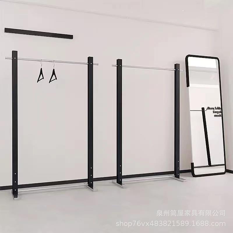 新款服装店展示架架不锈钢黑色烤漆中岛落地架陈列架简约挂衣架子