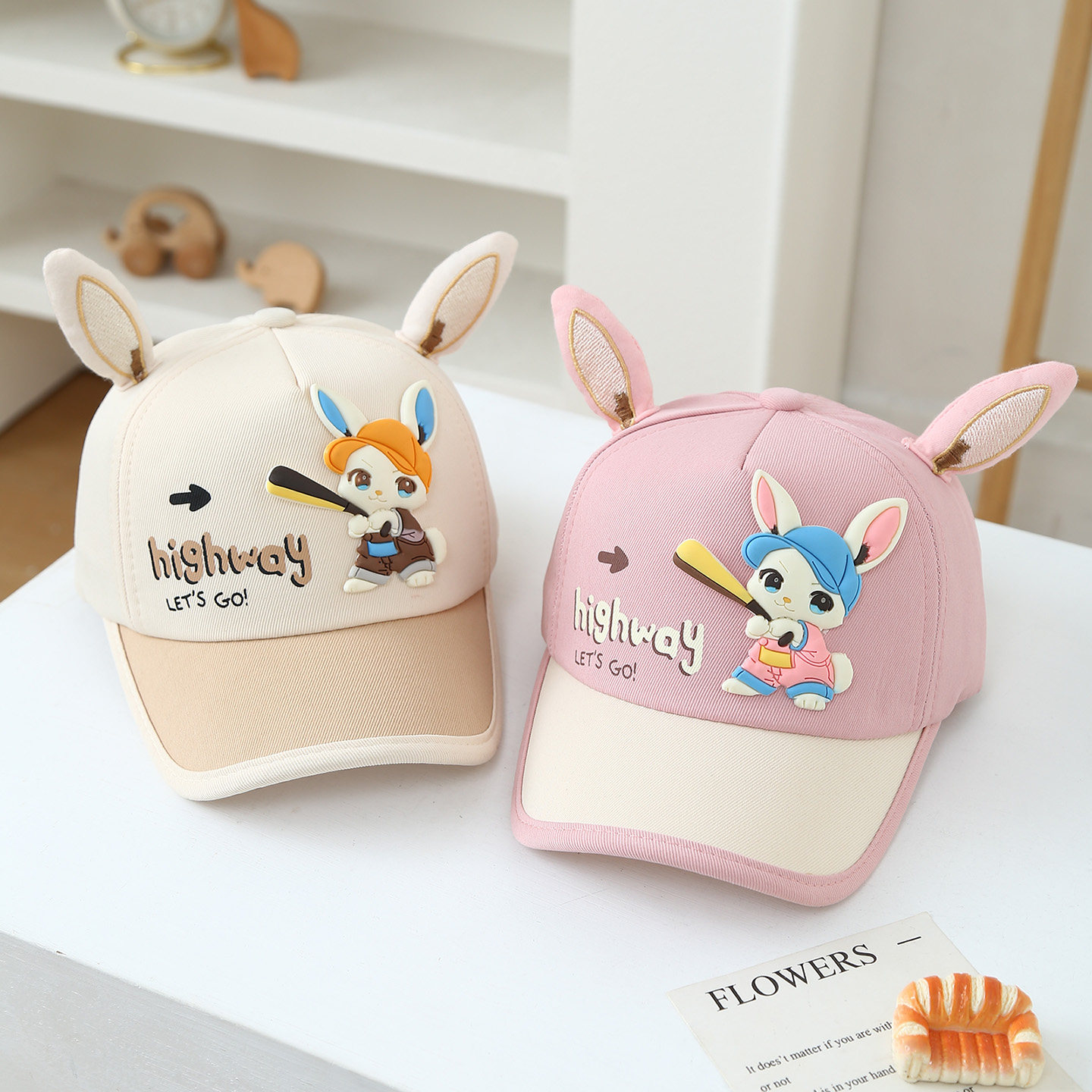 儿童帽子春秋款卡通兔耳朵棒球帽男女童可爱百搭鸭舌帽防晒遮阳帽,童装/婴儿装/亲子装,帽子,淘宝优惠券,粉丝福利购,淘宝优惠卷
