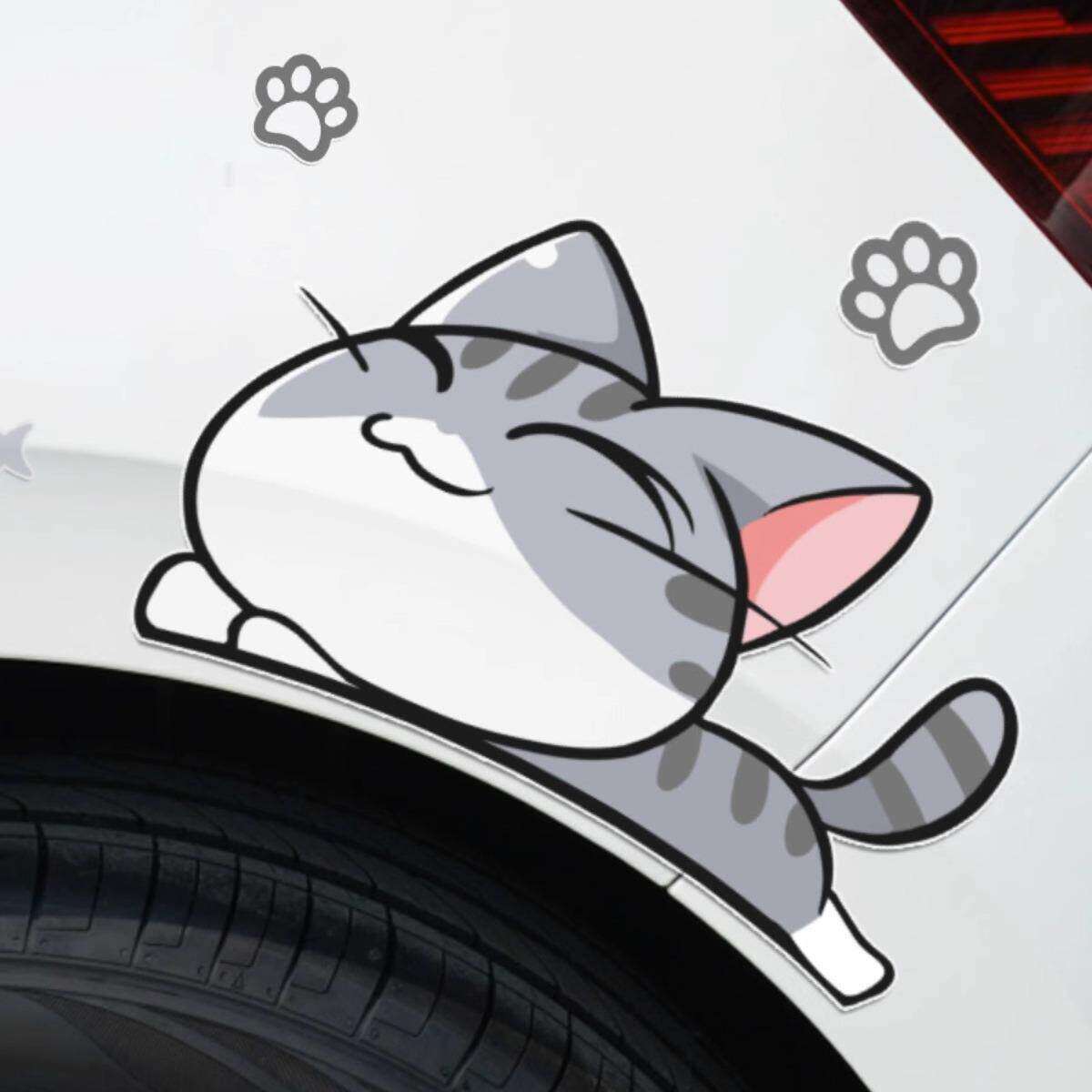 汽车贴纸轮眉前后保险杠划痕遮挡车尾车贴车头遮盖电动车防水贴画