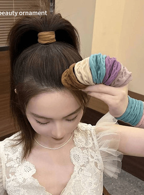 高弹力束发带女扎头发绳橡皮筋超宽宽无缝头绳百搭高马尾面膜发圈