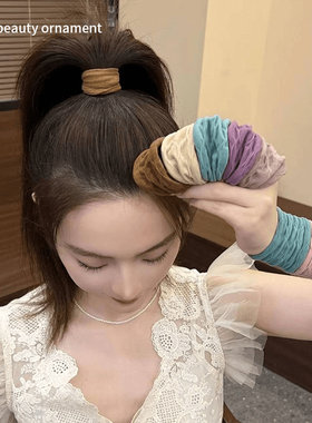 高弹力束发带女扎头发绳橡皮筋超宽宽无缝头绳百搭高马尾面膜发圈