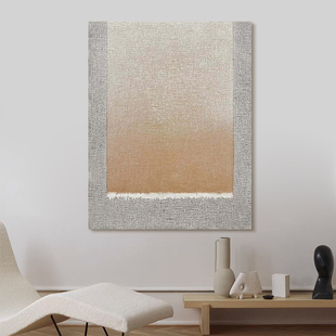 HW.piant原创手绘油画《渐隐沙砾》侘寂风客厅装饰画高档艺术挂画