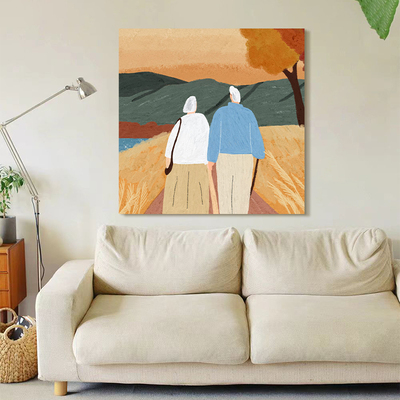 HW Art【携手一生】涣玩艺术x邓焱科授权餐厅挂画客厅纯手绘油画