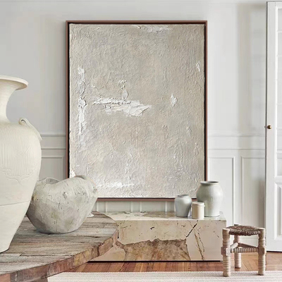 HW.ART原创手绘《流砂》侘寂风装饰画客厅背景肌理挂画卧室简约画