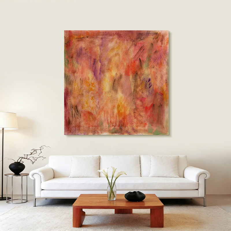 HW.ART原创手绘《晚霞铺野》客厅装饰艺术画侘寂风玄关手工抽象画,家居饰品,油画,淘宝优惠券,粉丝福利购,淘宝优惠卷