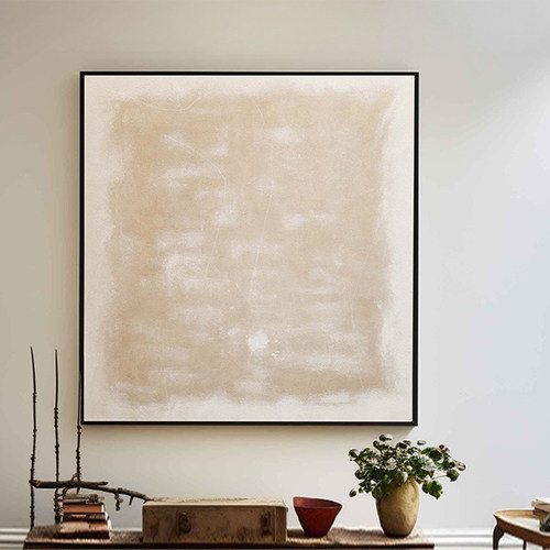 HW.piant原创手绘《赏阅》客厅简约抽象画极简风餐厅玄关立体挂画