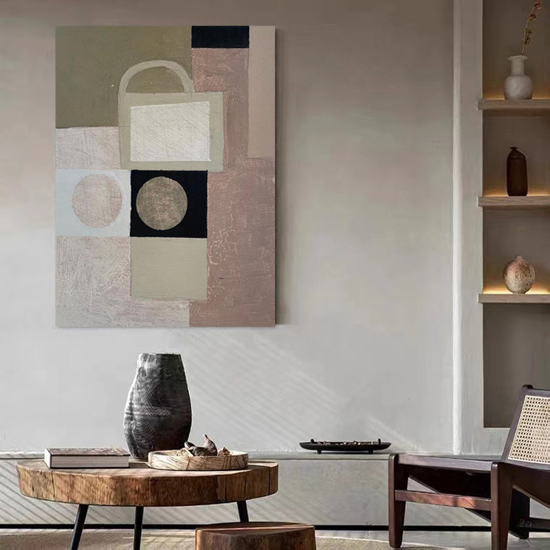 piant原创手绘《知音》日式客厅背景墙壁画玄关装饰画大气挂画