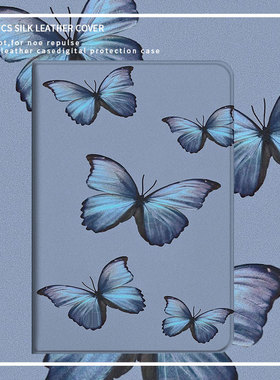 蓝色蝴蝶适用华为m6平板保护套8.4荣耀10.8寸m5平板保护壳C5简约V6创意2青春版matepadpro硅胶10.4书本式10.1